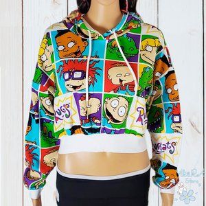NWT RUGRATS NICKELODEON TOMMY ANGELICA AUTHENTIC JUNIOR WOMEN HOODIE SWEATSHIRT